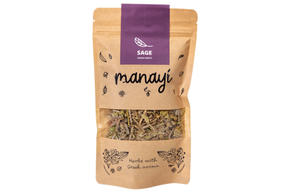 Manayi Sage herbal product with a purple label 