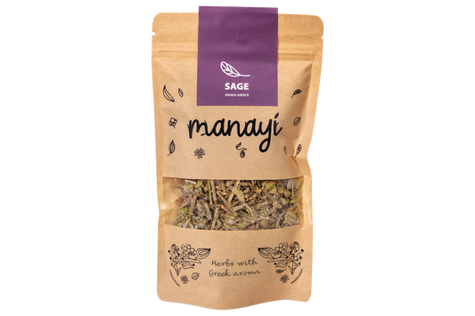 Manayi Sage herbal product with a purple label 